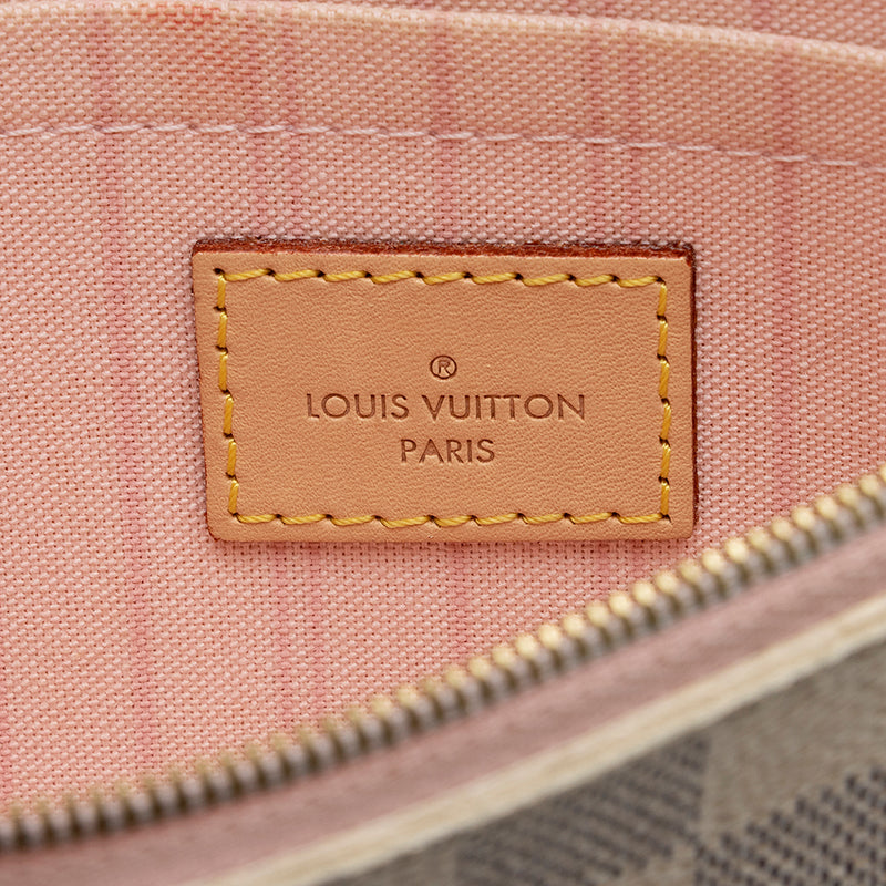 Louis Vuitton Neutrals, Pattern Print Noé Damier Azur mm