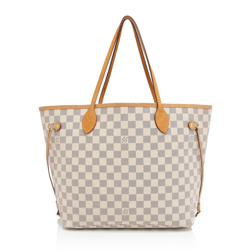 HER Authentic - Damier Azur Neverfull MM with the prettiest rose