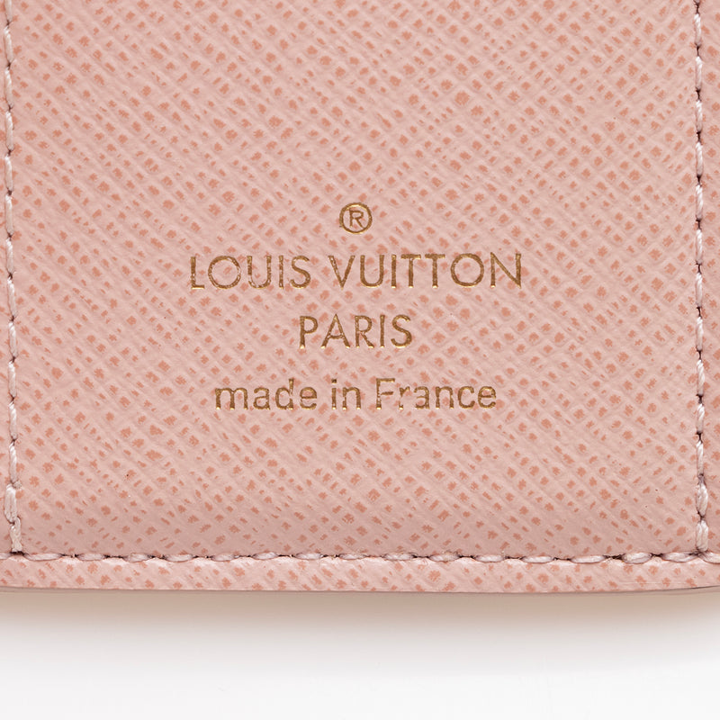 Louis Vuitton Studded Zoe Damier Azur Wallet White