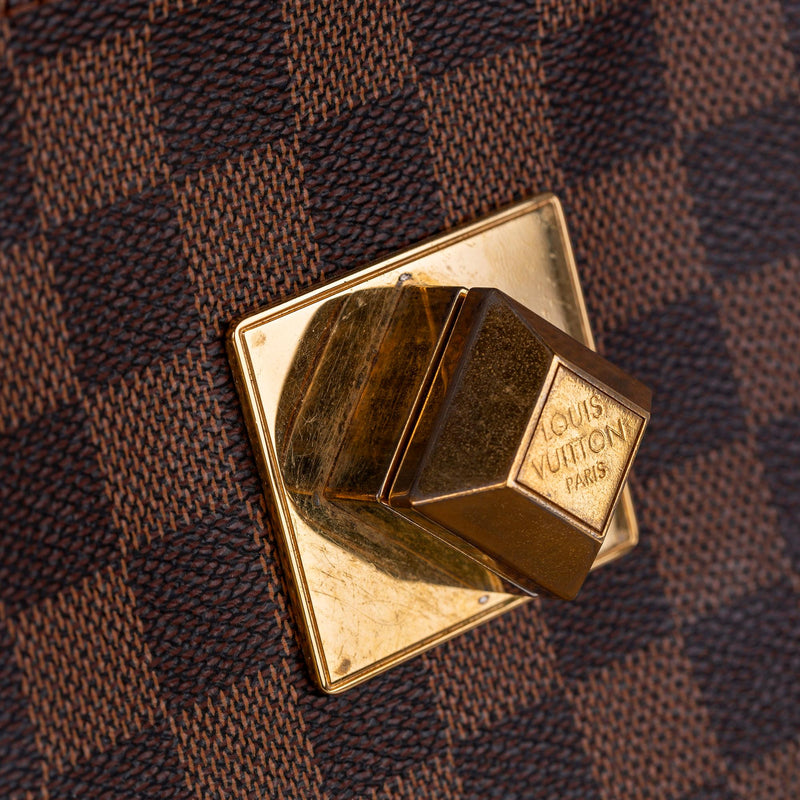 Louis Vuitton Bergamo MM Handbag, Damier Ebene Details