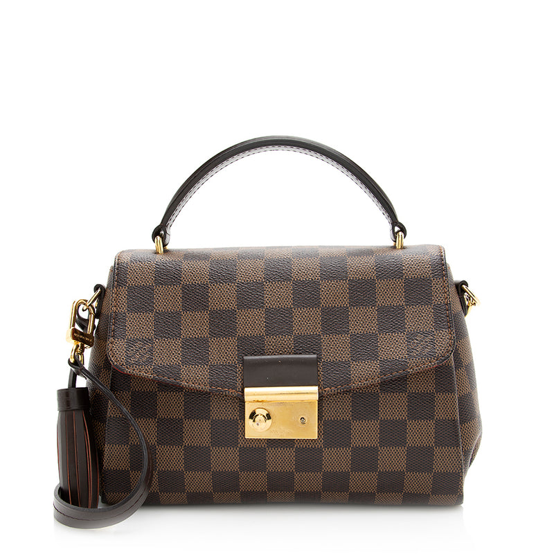 Louis Vuitton Damier Ebene Croisette Bag with crossbody strap and