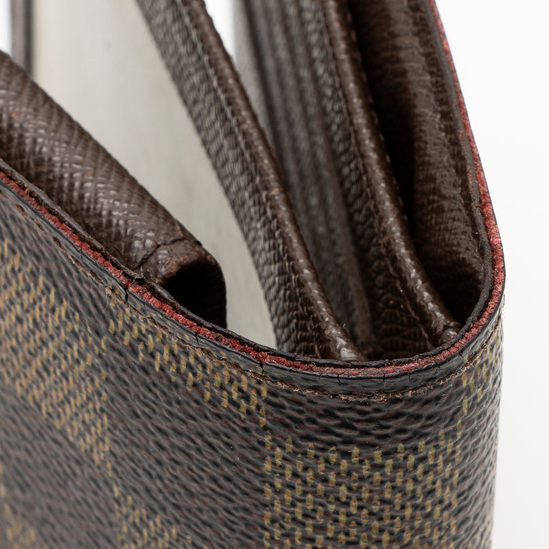 Louis Vuitton, Bags, Authentic Louis Vuitton Brown Damier Ebene Canvas  Leather Florin Bifold Wallet
