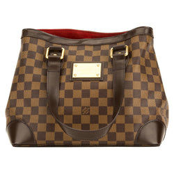 Louis Vuitton Damier Ebene Canvas Leather Hampstead Pm Tote Bag in