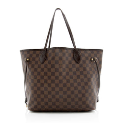 Authentic Louis Vuitton Damier Neverfull MM Shoulder Tote Bag
