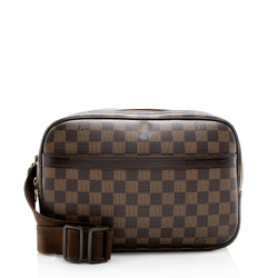 Brown Cotton Louis Vuitton Wallet, Brown Louis Vuitton Monogram Reporter PM  Crossbody Bag