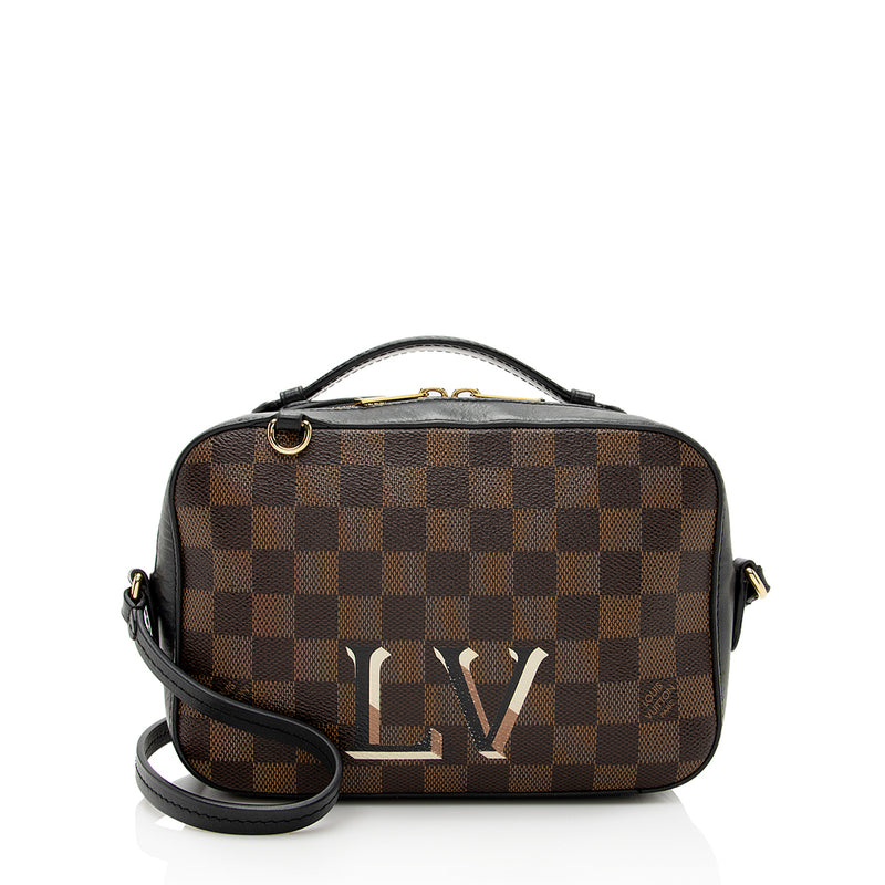 Louis Vuitton Saintonge Black Canvas Shoulder Bag (Pre-Owned