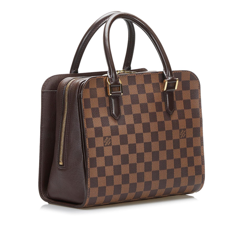 LOUIS VUITTON Triana Damier Ebene Shoulder Bag Brown