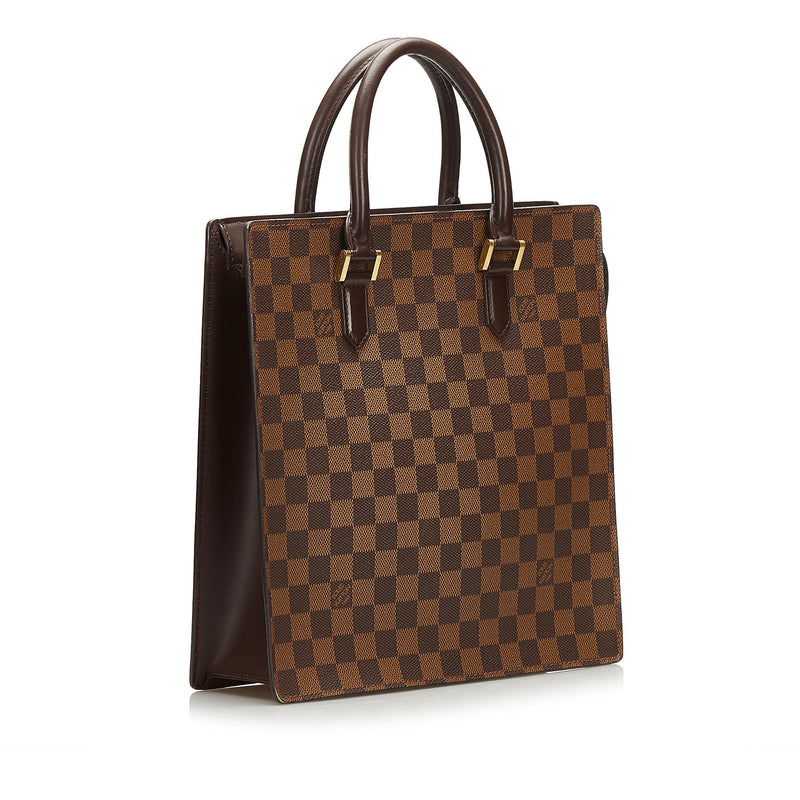 LOUIS VUITTON Venice Sac Plat Damier Ebene Tote Bag Brown