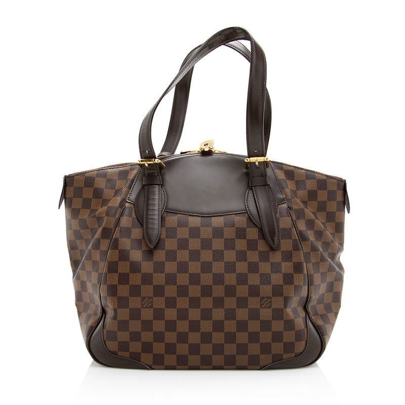 Louis Vuitton Verona mm Damier Ebene Shoulder Bag Brown