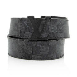 Louis Vuitton Vintage - Damier Graphie Initiales Belt - Black Gray
