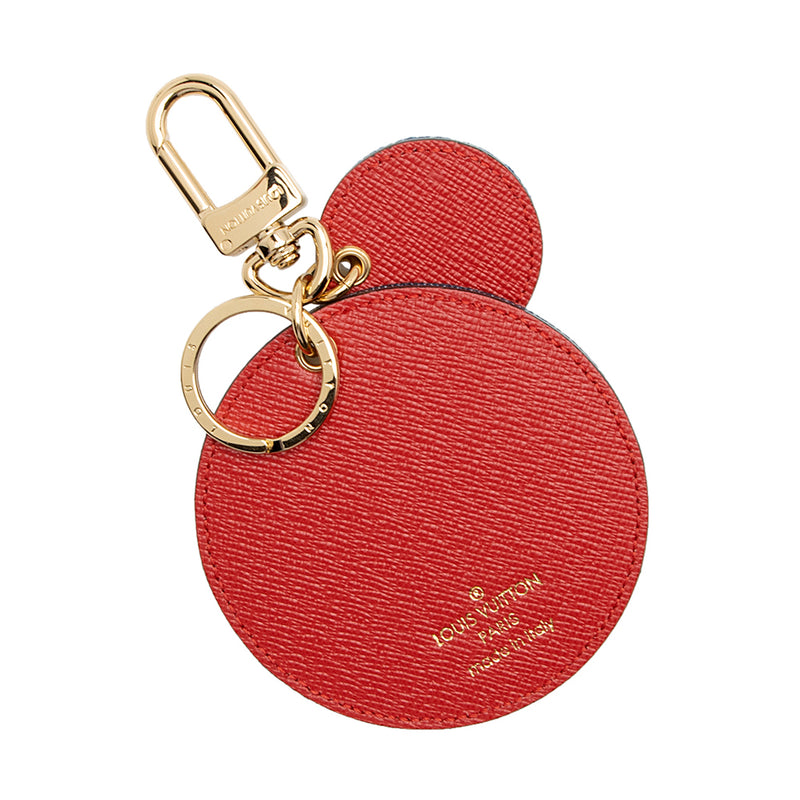 LOUIS VUITTON Sold Out! Red & Denim Patchwork Bag Charm/Key