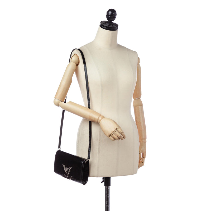 Louis Vuitton Bag Louise Pm Epi Electric Black Leather Shoulder