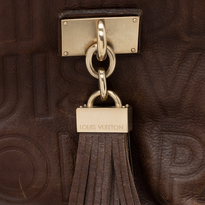 Louis Vuitton Paris Souple Whisper Bag Leather PM Brown 1496531