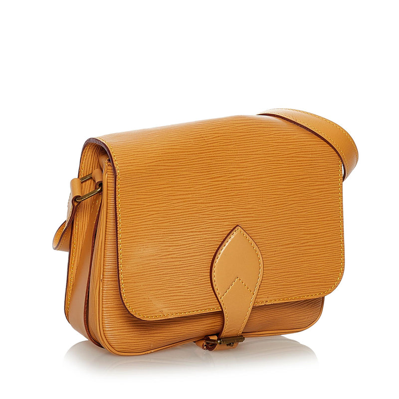 Louis Vuitton, Bags, Louis Vuitton Lv Cartouchiere Shoulder Bag Epi  Leather Red Gold
