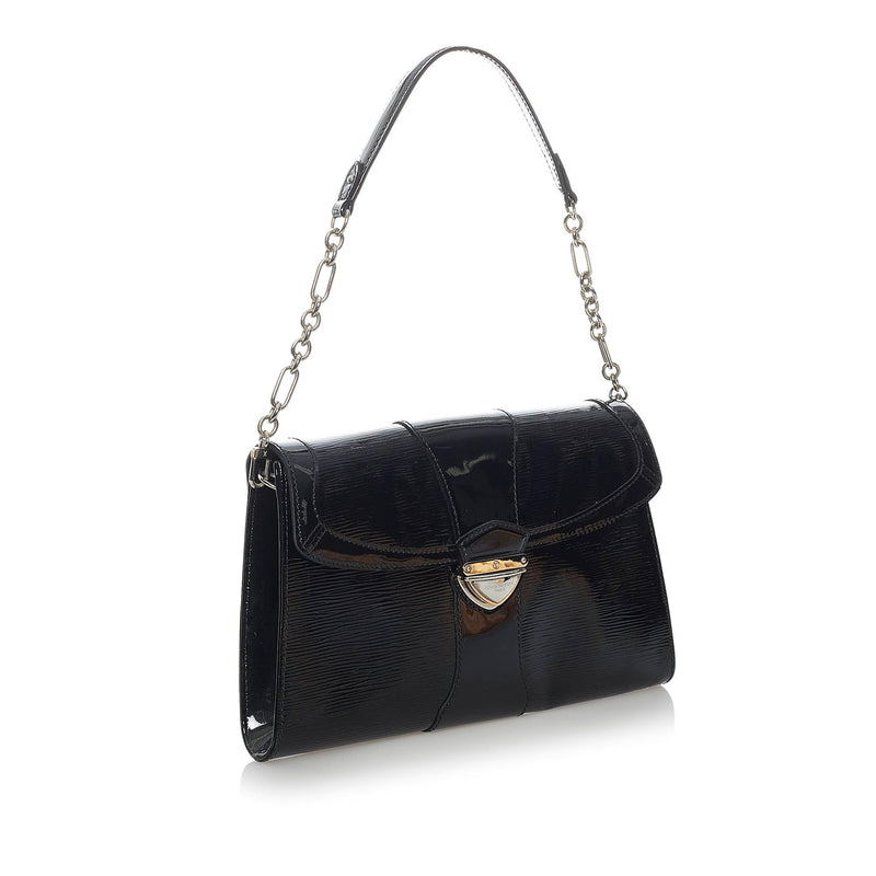 Louis Vuitton, Bags, Authentic Louis Vuitton Black Electric Epi Leather  Lena Clutch Bag