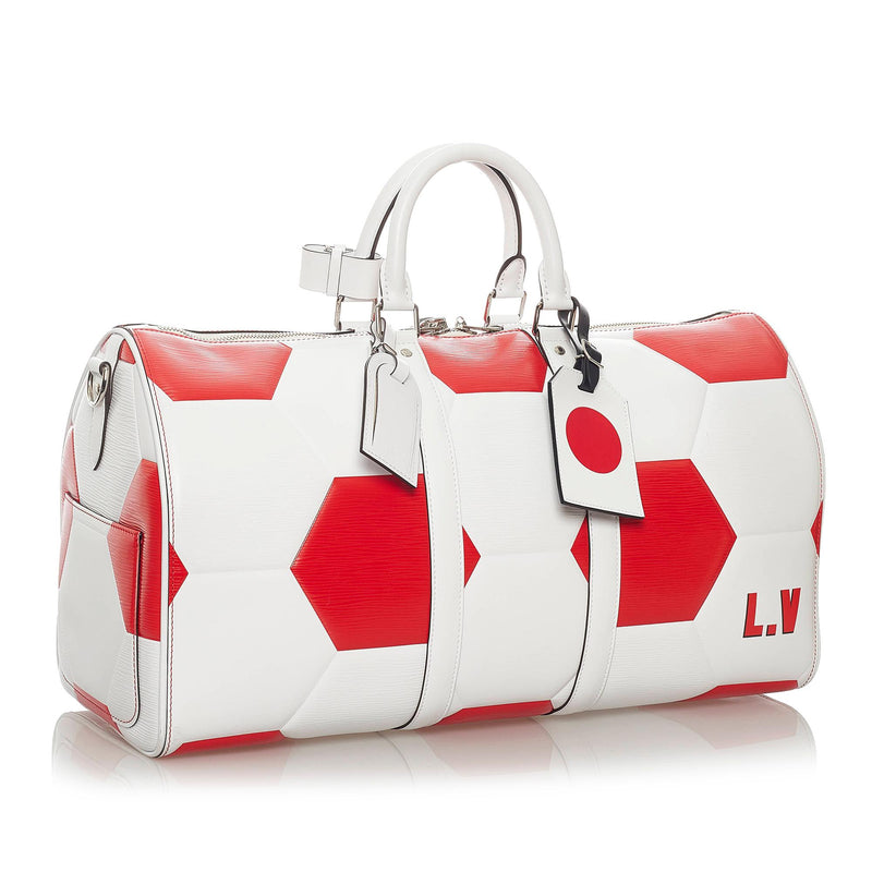 Louis Vuitton FIFA World Cup Red & White Leather Keepall