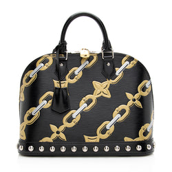 Louis Vuitton Black EPI Alma PM Handbag Satchel