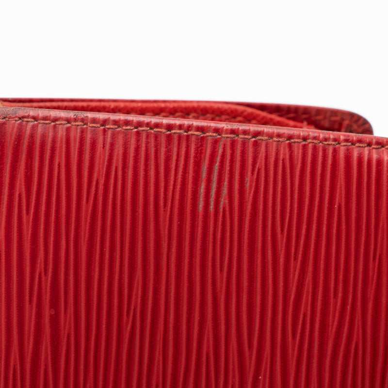 Authentic Louis Vuitton Red Epi Double side Bifold Wallet