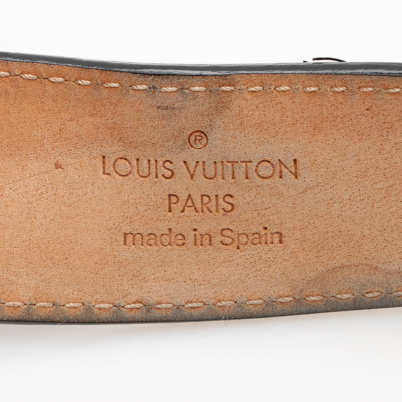 Louis Vuitton Limited Men's 100/40 Navy Blue LV Cup Gaston V Belt 1126lv4