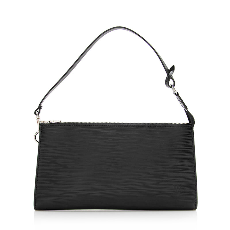 Pochette accessoire leather handbag Louis Vuitton Black in Leather