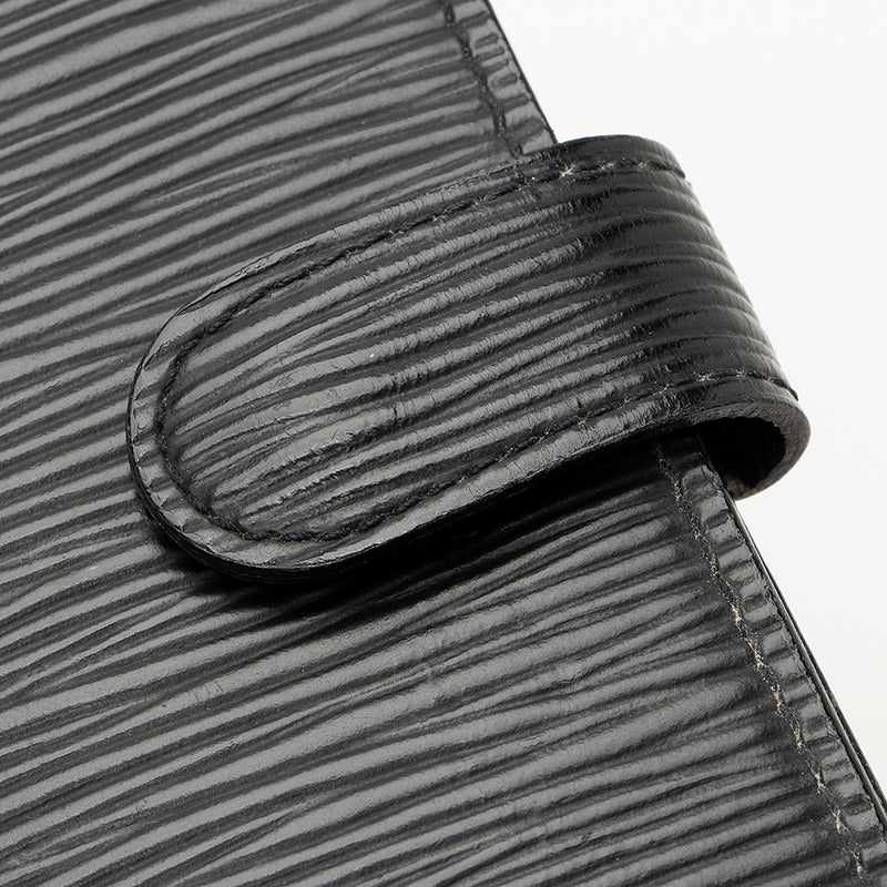 Medium Ring Agenda Cover - Luxury Epi Leather Black
