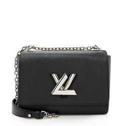 Louis Vuitton Twist MM Shoulder Bag Epi Leather White
