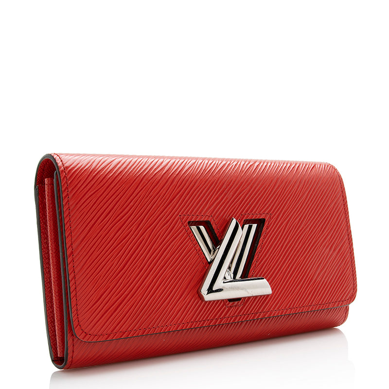 LOUIS VUITTON Twist Epi Leather Tote Shoulder Bag Red