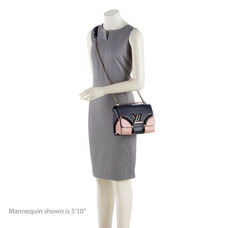 Louis Vuitton Twist Handbag Whipstitch EPI Leather mm Black