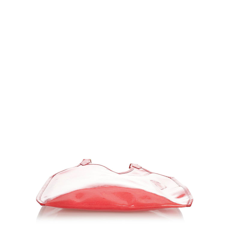 Louis Vuitton Plage Clear Translucent Epi Baia Grenadine Red