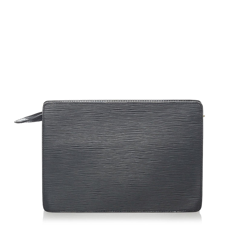 Used Louis Vuitton Pochette Homme Epi Blk/Leather/Blk Bag