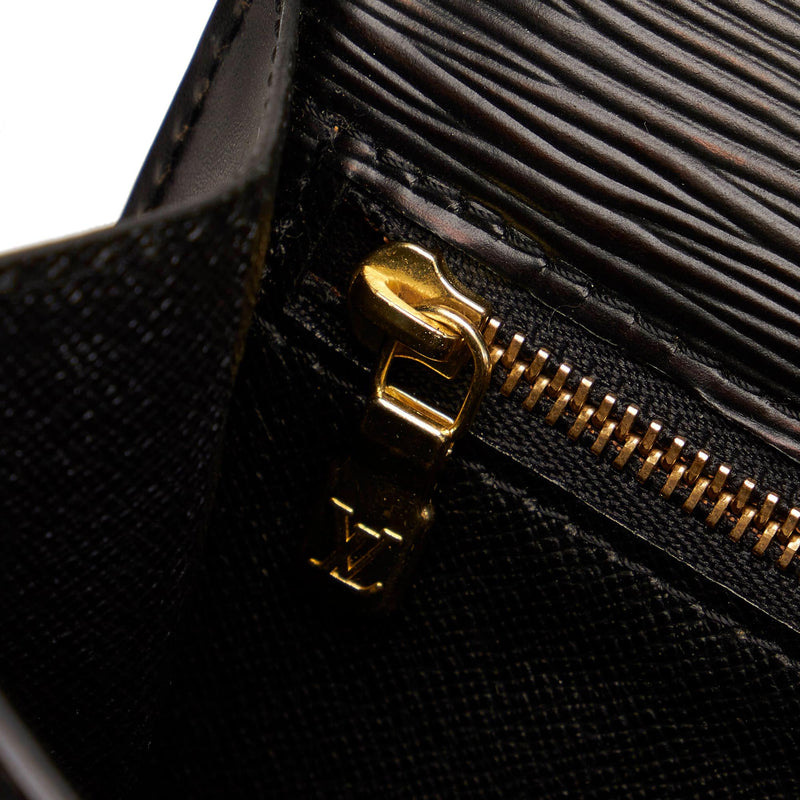 Vintage Louis Vuitton Pochette Sellier Dragonne Epi Black Leather