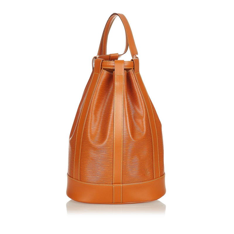 Louis Vuitton Monogram Randonnee PM Leather Fabric Brown Shoulder