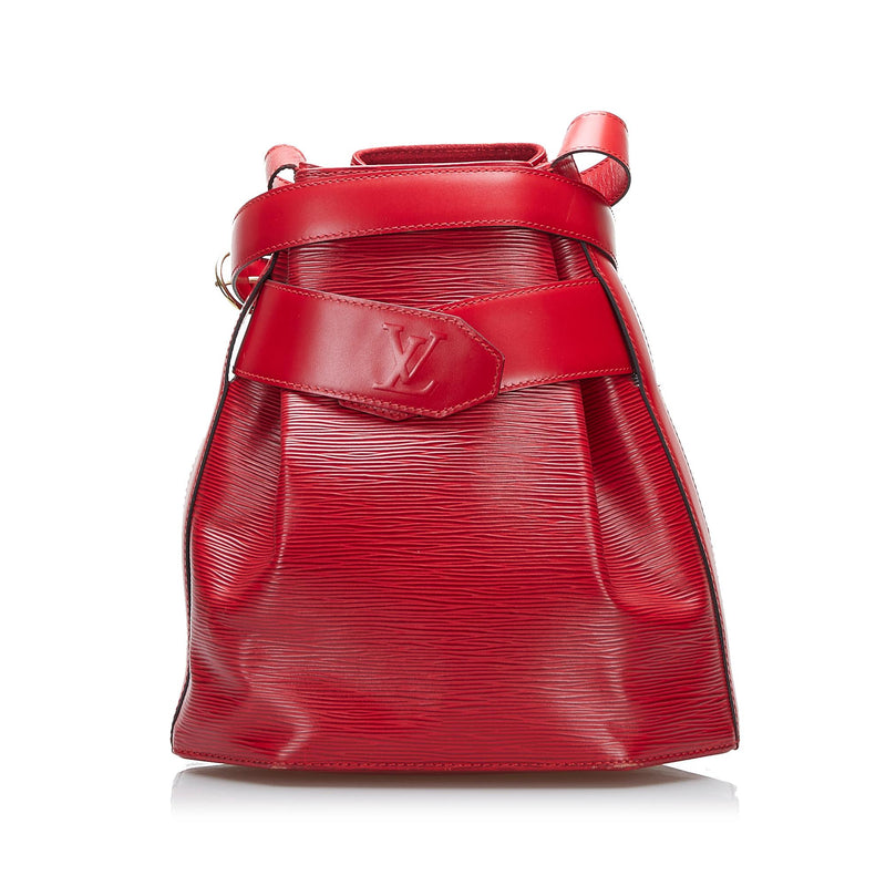Authentic Louis Vuitton Red EPI Leather Bowling Montaigne bag