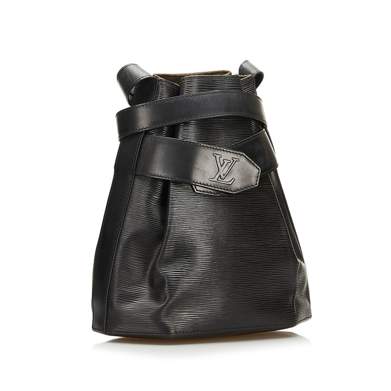 Louis Vuitton Black Epi Leather Noir Sac D'Epaule Twist Bucket with Pouch