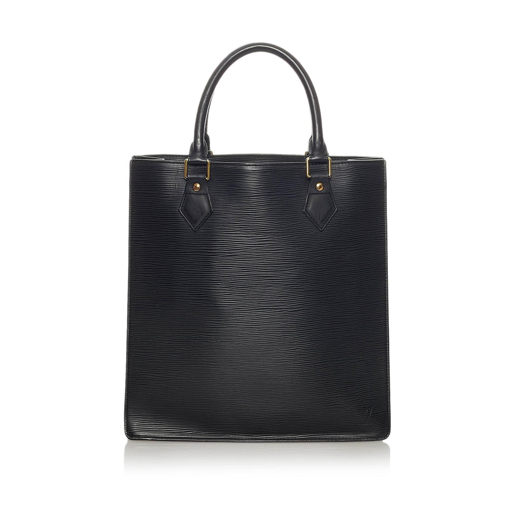 Louis Vuitton Louis Vuitton Sac Plat Black Epi Leather Handbag