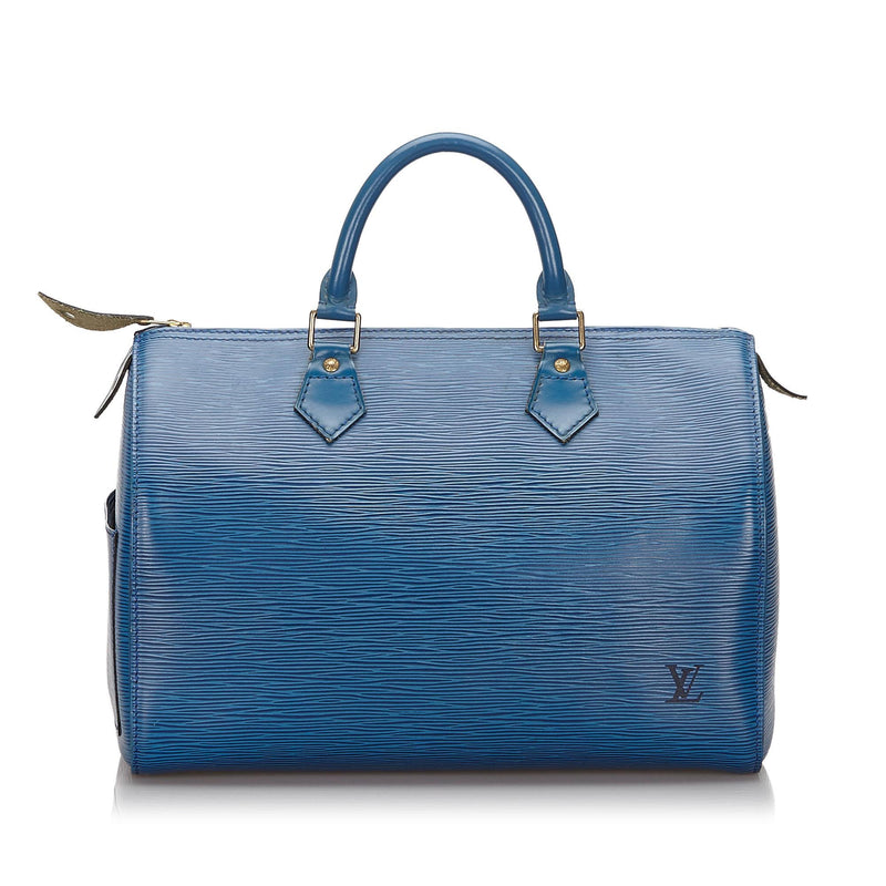 Louis Vuitton Blue Epi Leather Speedy 30 Handbag Louis Vuitton