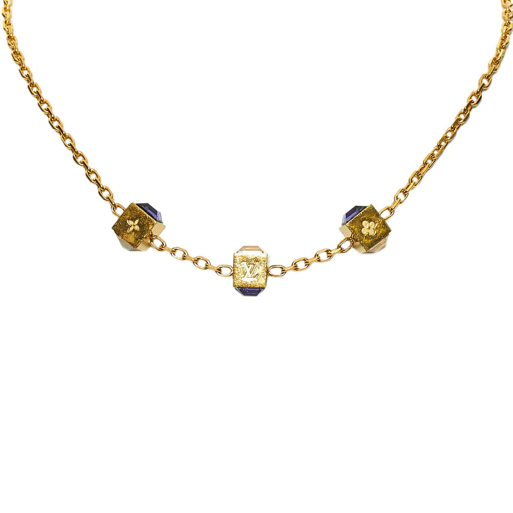 Louis Vuitton Multicolor Swarovski Crystal Gamble Necklace