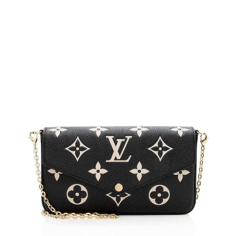 Louis Vuitton Black Monogram Empreinte Pochette Felicie Shoulder