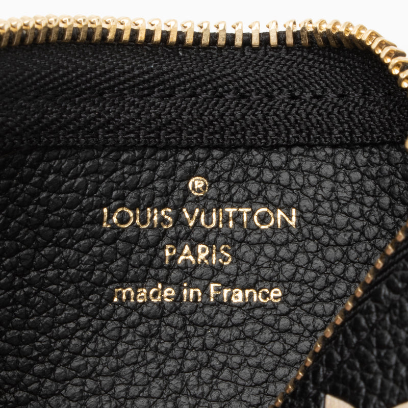 Louis Vuitton Black Leather Empreinte Monogram Key Pouch (w/ Dust
