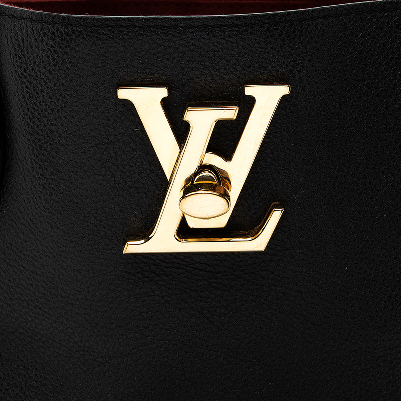 Louis Vuitton Grained Calfskin Lockme Shopper Tote (SHF-21964)