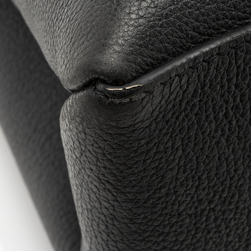 Louis Vuitton Pebbled Calfskin LockMe Shopper - Black Totes