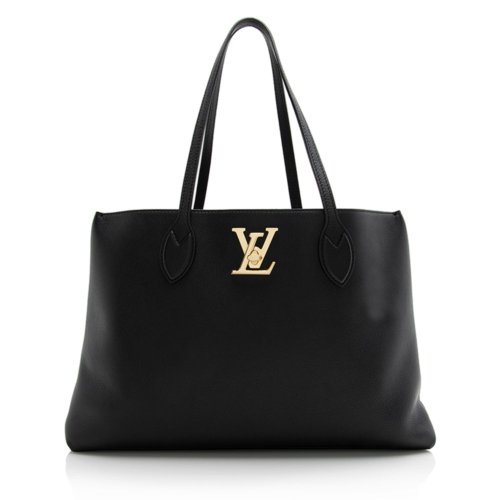LOUIS VUITTON Louis Vuitton Lock Me Shopper Greige M57346 Women's