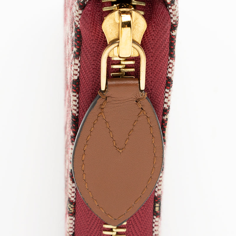 Louis Vuitton LV lined zip pochette Beige Leather ref.266020 - Joli Closet