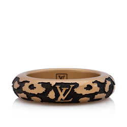 Louis Vuitton Gold Brown Bangle Bracelet