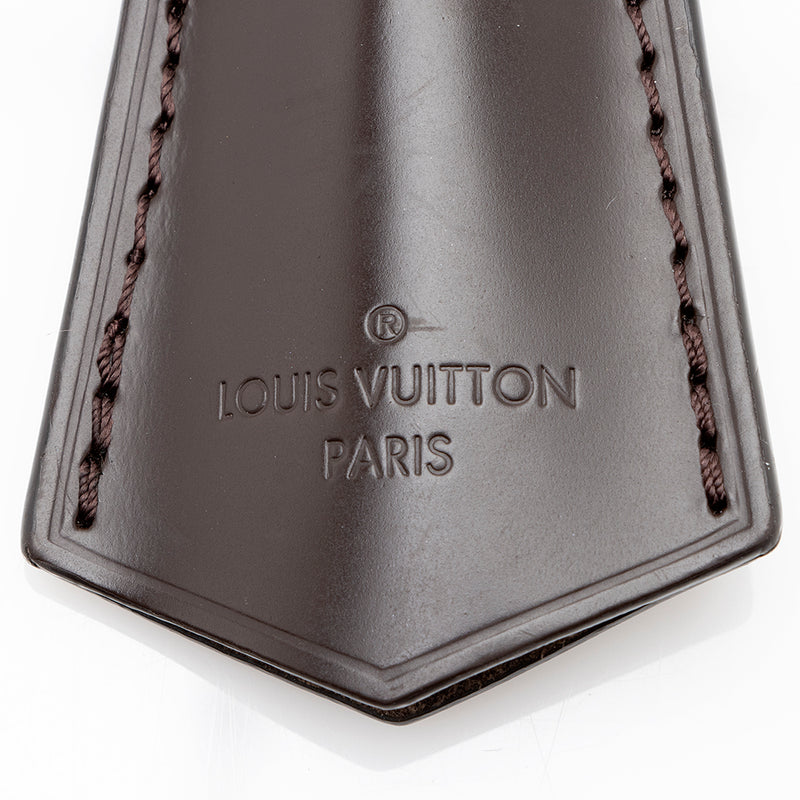 LOUIS VUITTON Leather Clochette Key Bell Holder LV K Initial