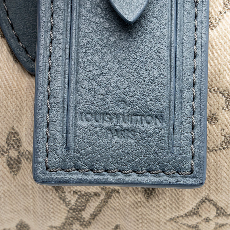 LOUIS VUITTON M40708 Monogram Denim Speedy Round Hand Duffle Bag