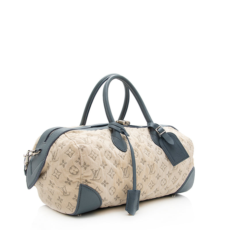Authentic Louis Vuitton Denim Speedy Handbag 