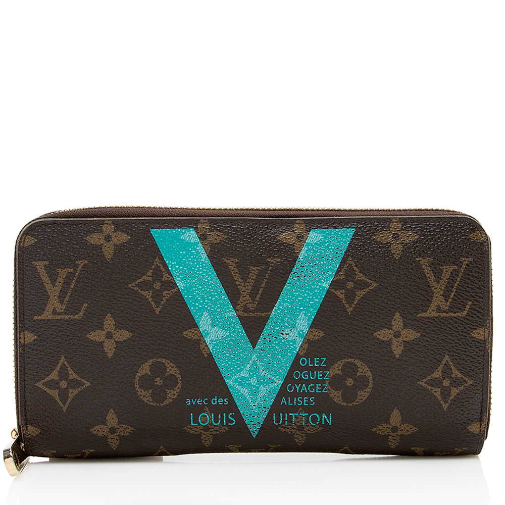 Louis Vuitton Monogram Papier Zippe Wallet Damaged 