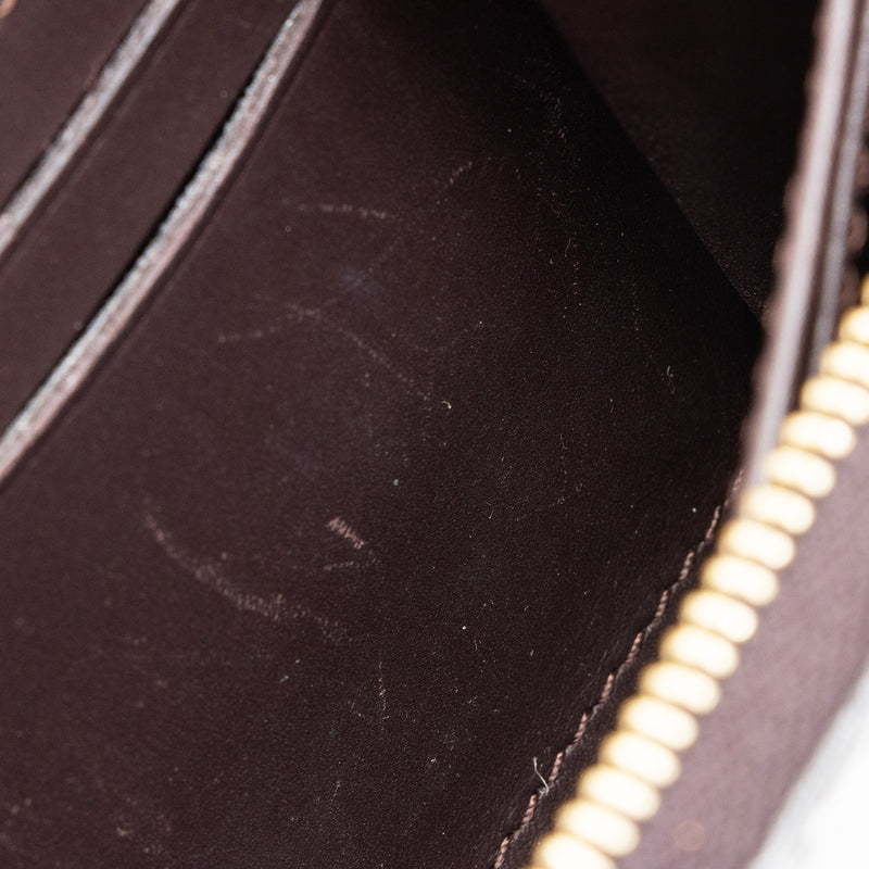 Louis Vuitton Poppy Monogram Vernis Rayures Zippy Coin Purse QJA0OE4LPB002