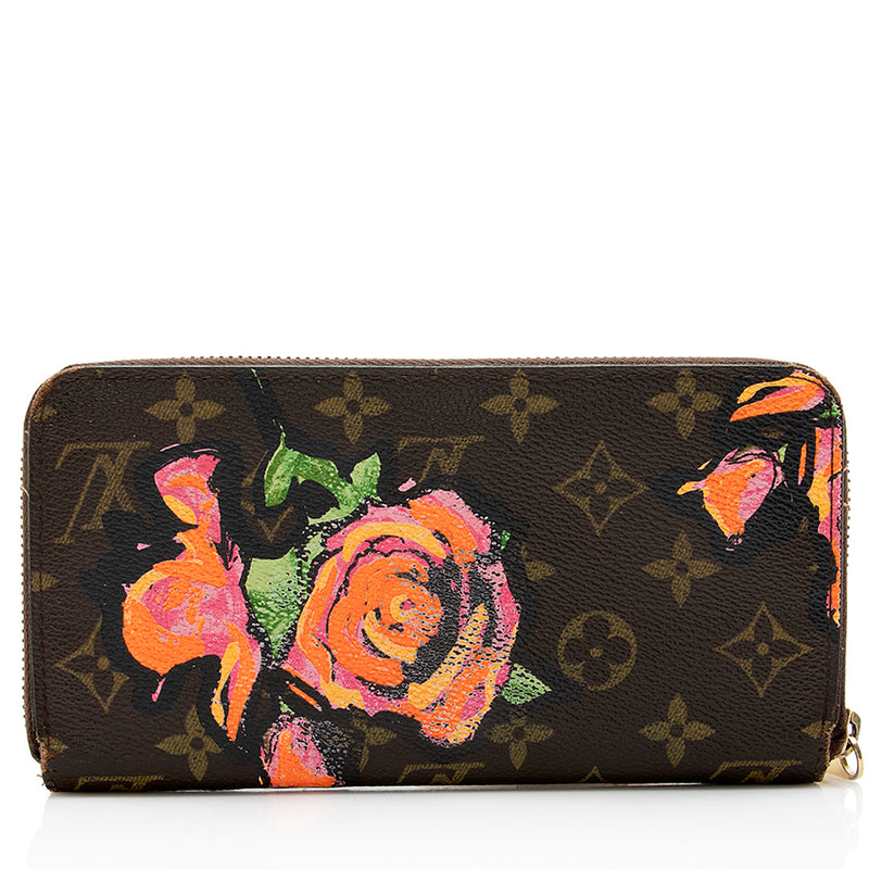 Louis Vuitton Limited Edition Monogram Roses Zippy Wallet (SHF-15275)